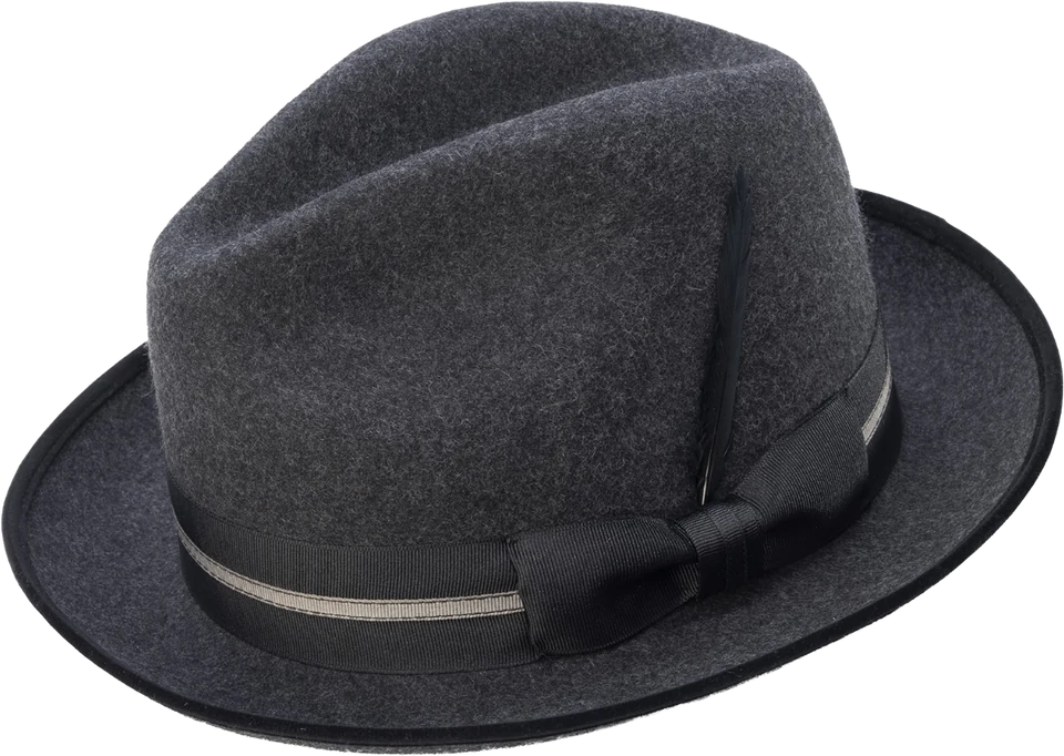 Charcoal fedora from the Fall Winter 2026 collection