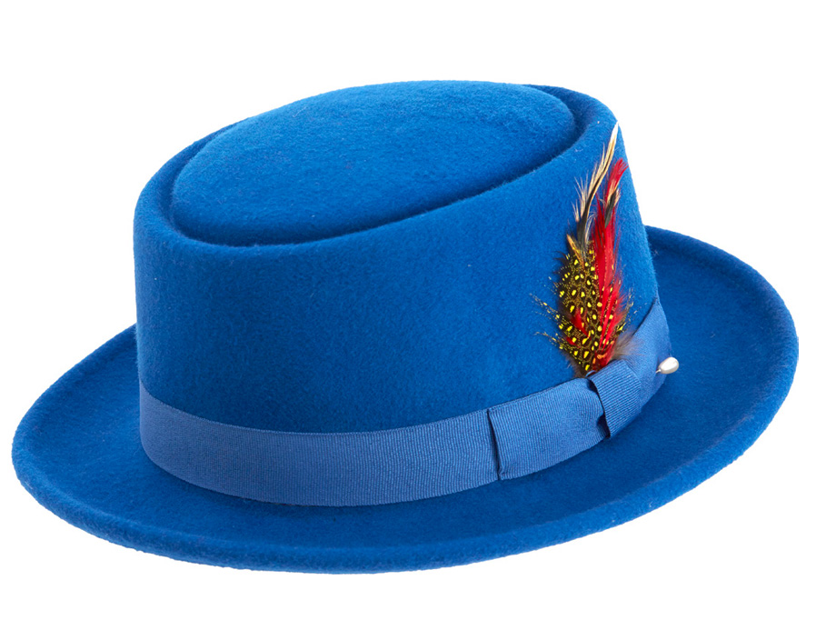 blue pork pie hat